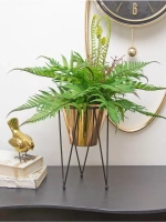 Кашпо металлическое на ножках 25*15,5 см