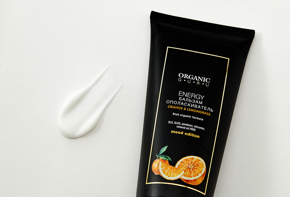 ORGANIC GURU бальзам-ополаскиватель для волос ENERGY orange & lemongrass, 200 мл