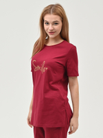 Брючная пижама Smile цвет бордовый