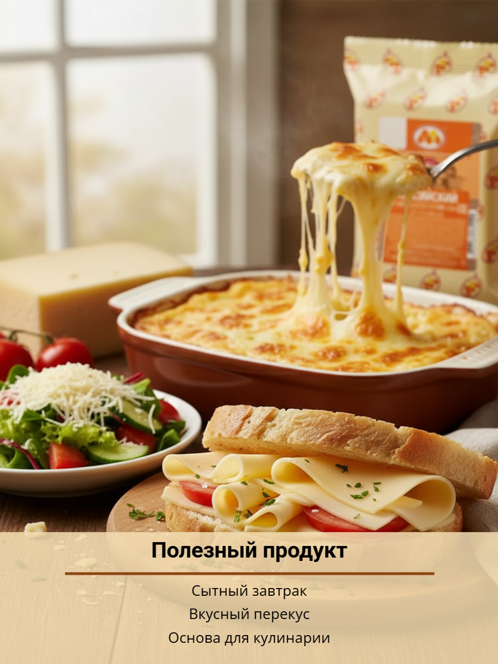 Сыр полутвердый Российский жир. 50% 700 гр