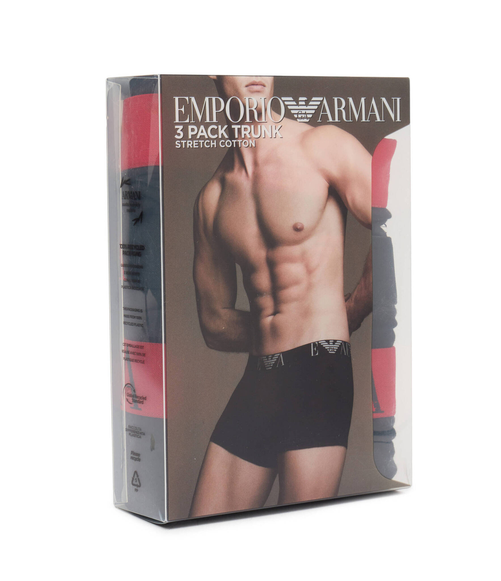 Трусики-боксеры 3шт. Emporio Armani - черный(111357 4F715)