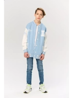 Голубой бомбер детский для школы и сада