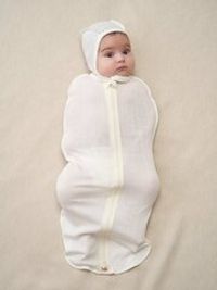 Пеленка-кокон "Молоко" из ажурного хлопка 0+