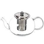 Чайник заварочный стекло,металл, 0.8 л, с ситечком, Y4-3826