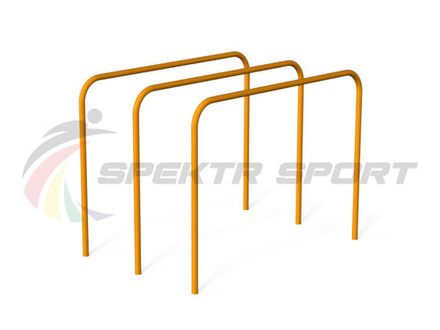 Брусья гнутые тройные параллельные для Воркаут SP GTO-17