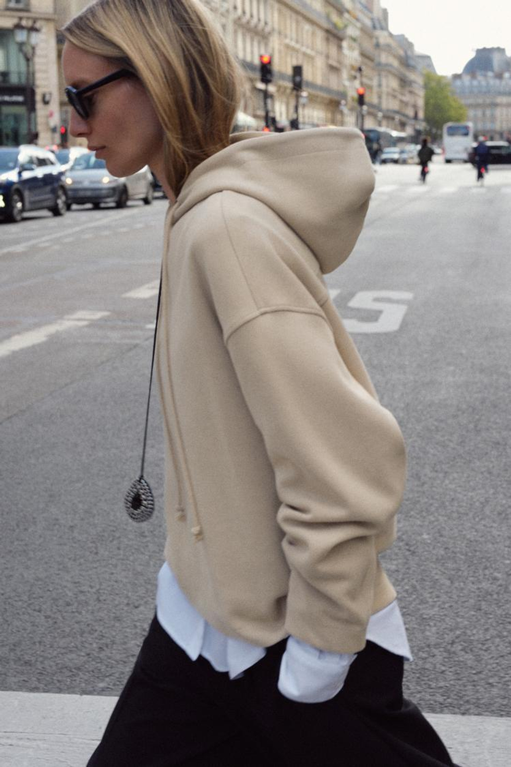 ZARA МЯГКОЕ ХУДИ С КАПЮШОНОМ, ПЕСОЧНЫЙ