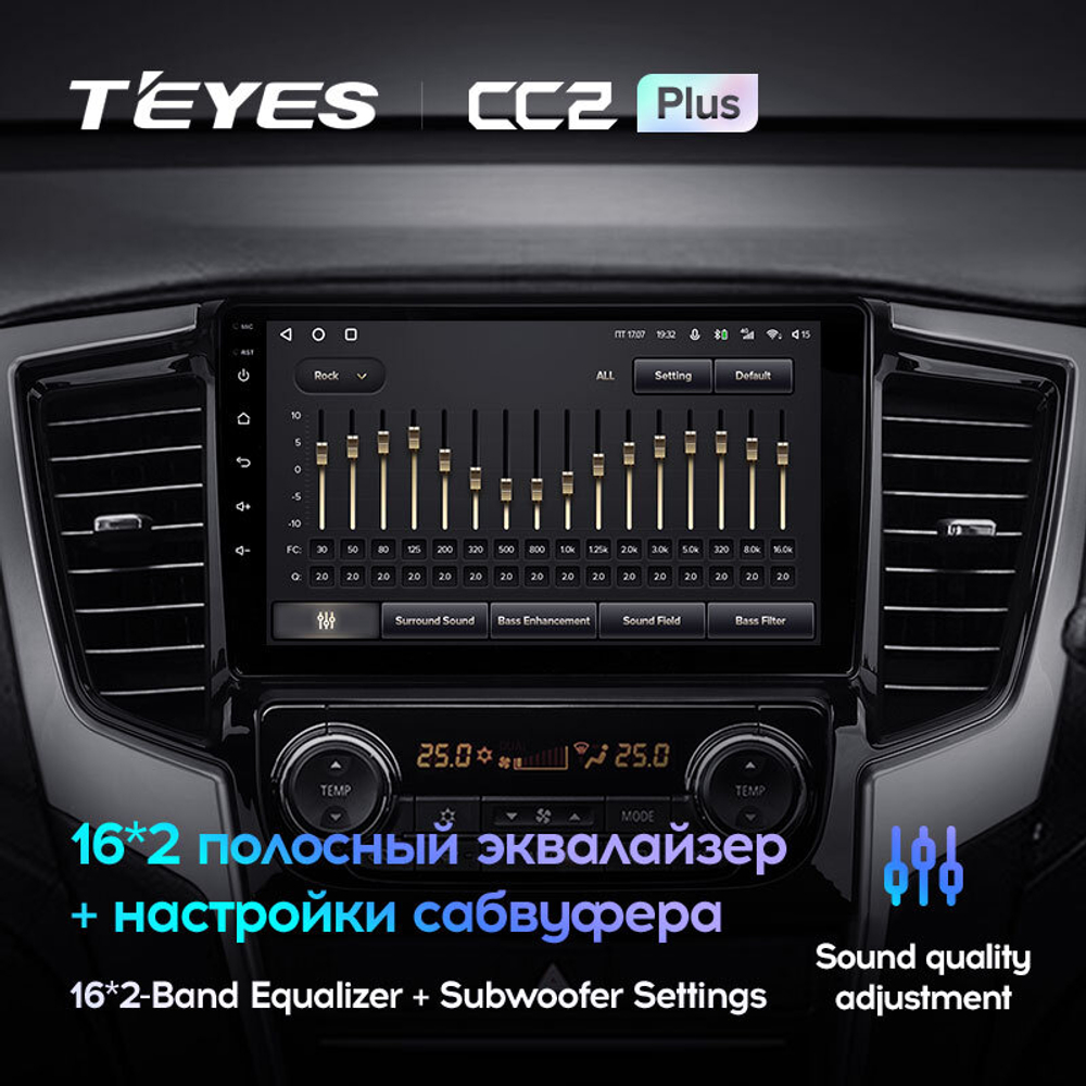 Teyes CC2 Plus 9" для Mitsubishi Pajero Sport, L200 2018-2020 (прав)