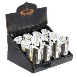 GAEM Изделие декоративное Свеча "Серебряный снеговик" (подсвет, LR44 х3шт) L4,7 W4,7 H9 см, блок из 12 шт