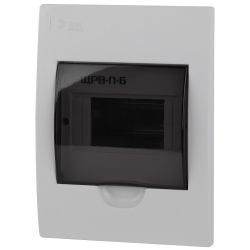 Корпус пластиковый встраиваемый ЭРА SIMPLE ЩРВ-П-06 IP41прозрачная крышка белый | Корпуса пластиковые