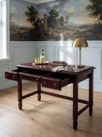 Стол письменный, 140х65х84, Джоли, компьютерный, с ящиками, массив березы, красный, MAKOSA