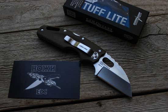 Складной нож Cold Steel 20LTF Tuff Lite Plain Edge Dark Earth c клинком из стали AUS-8A, рукоять Grivory (Griv-Ex)