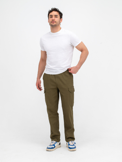 Карго джоггеры прямые. Хаки