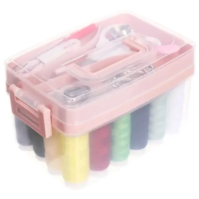 Швейный набор для рукоделия в боксе «Favorite Hous «, цвет пудровый, 29 предметов, 8*13см