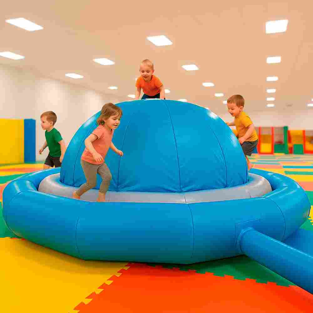 Надувное оборудование «Надувной живот» 6*6*1,7 м, серо-голубой