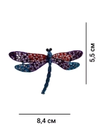 Брошь-кулон "Стрекоза синий хвост"