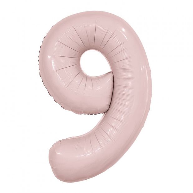 Agura Шар 40'' / 102 см "Цифра 9" Slim Пыльная роза (БГ-60)