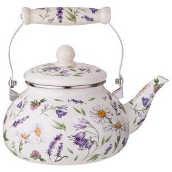 ЧАЙНИК AGNESS ЭМАЛИРОВАННЫЙ СЕРИЯ "FLOWER STORY", 2,3 Л
