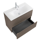 Тумба с раковиной подвесная BelBagno UNO-MINI-800-2C-SO-СO Бежевый матовый, раковина белая BB-8099-3-80