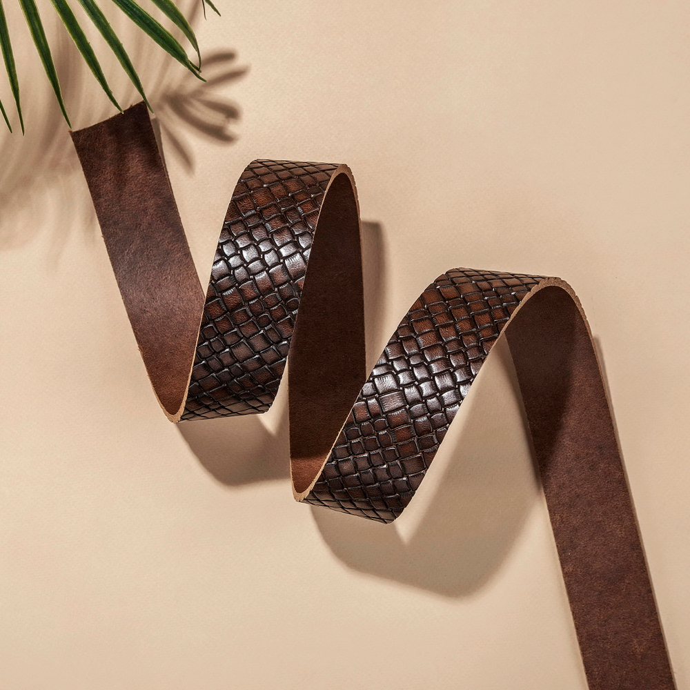 Ременная заготовка Treccia Classic Brown (3,6+ мм), цв. Коричневый