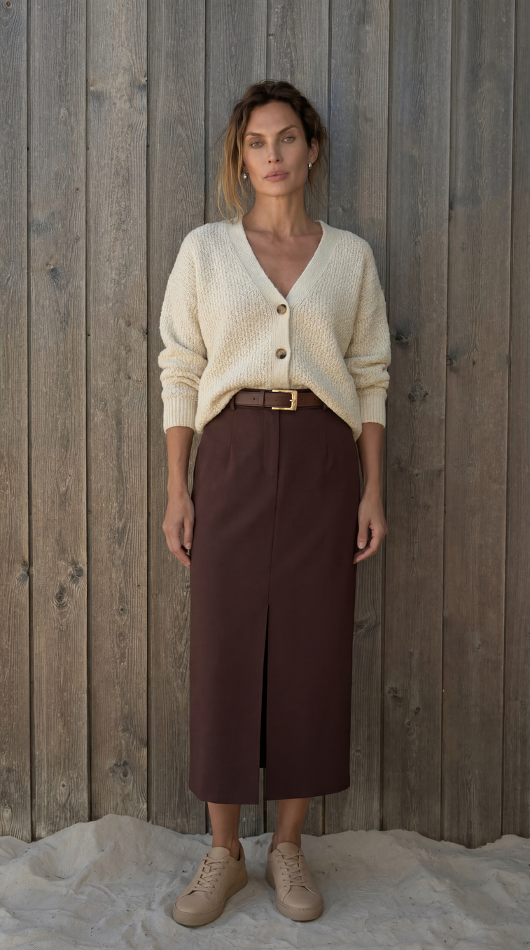 Юбка с разрезом