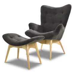 Оттоманка Contour темно-серая