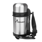 Термос Тонар 1000ML(C), дополнительная пластиковая чашка, складная ручка, ремень