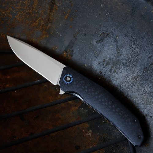 Складной туристический нож TRIVISA Phoenix-03B клинок S35VN рукоять карбон, G10 и титан (черный)