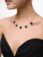 Чокер "Amour" с черным агатом Silver