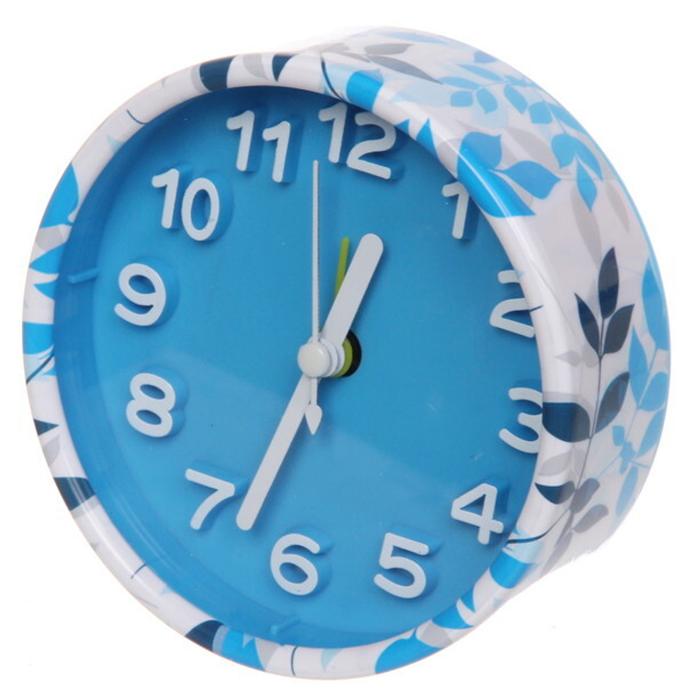 Будильник «Симфония» круг синий 9,5*9,5*4,5см CY1203