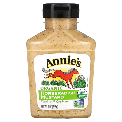 Annie's Naturals, органический продукт, горчица с хреном, 255 г (9 унций)