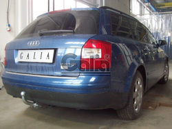 Фаркоп оцинкованный Galia A036A для Audi A4 2000-2007, VW Passat 1996-2005(паспорт и сертификат в комплекте)(без электрики)