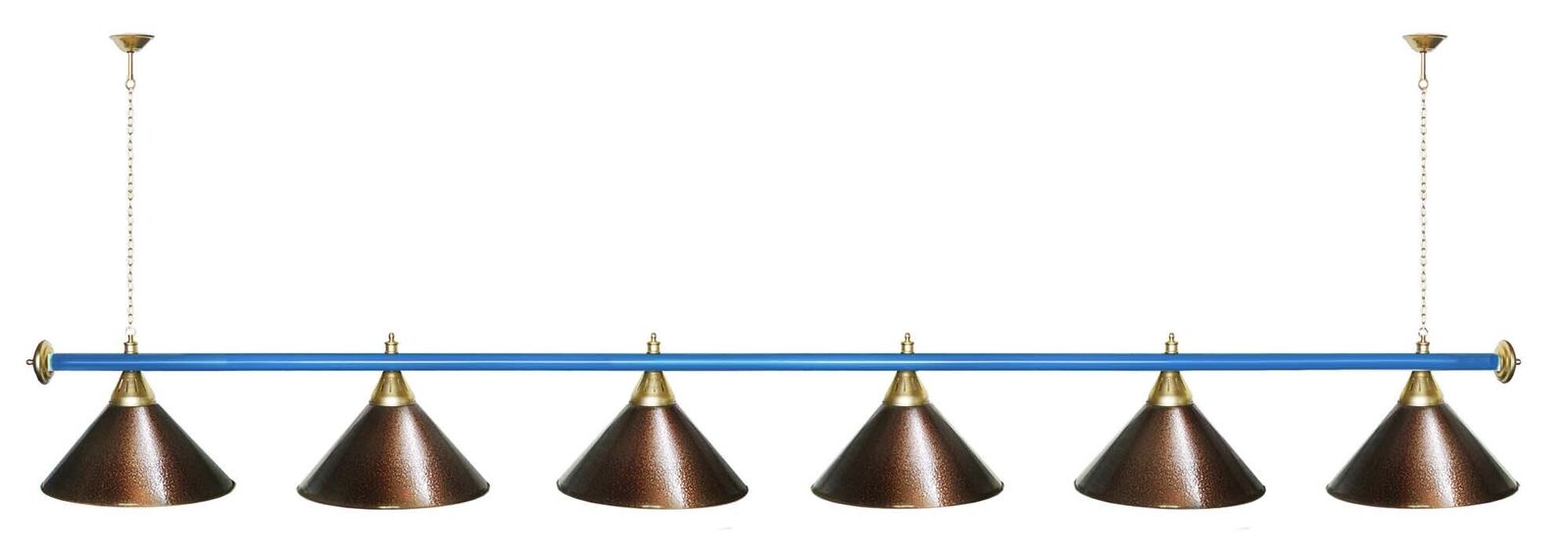 Лампа STARTBILLIARDS 6 пл. (плафоны зеленые,штанга золотая,фурнитура золото) фото №77