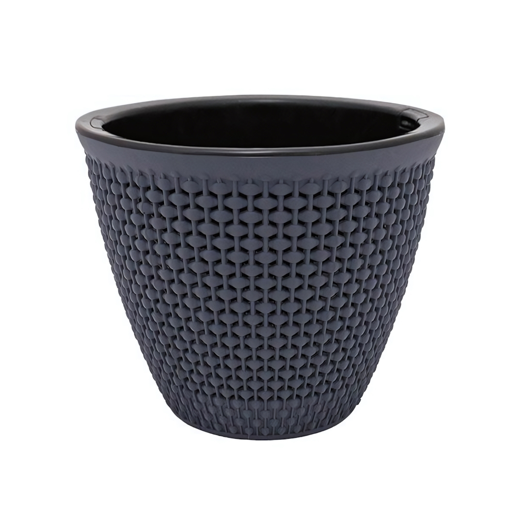 Кашпо "Ротанг" (2,25л.) Цв. Антрацит