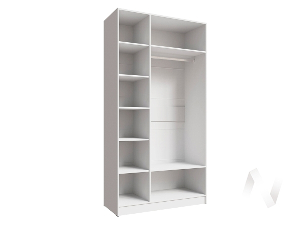 Шкаф Мадрид 1;2 без зеркала (белый/ателье светлое)