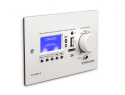 CVGAUDIO NVC-SRC-W Внешний настенный MP3/BLUETOOTH/FM модуль с регулятором громкости для микшеров-усилителей NEXT/M, алюминий светлый