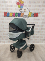 Коляска трансформер Farfello Aimile Original New Silver Вечнозеленый