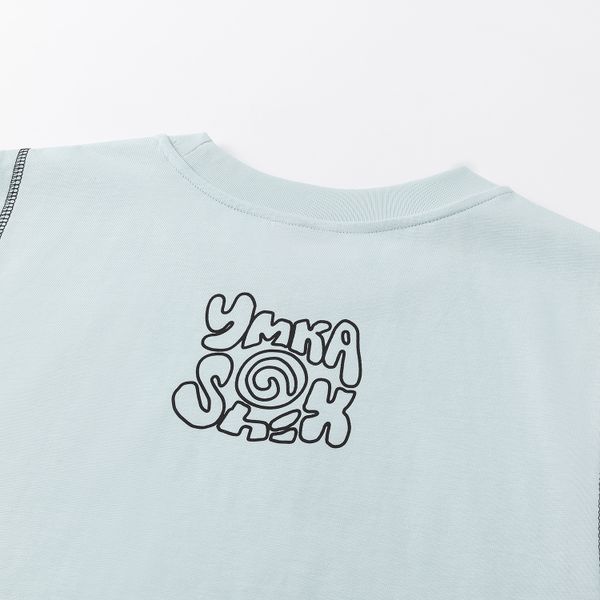 Майка face flower голубая - фото 3