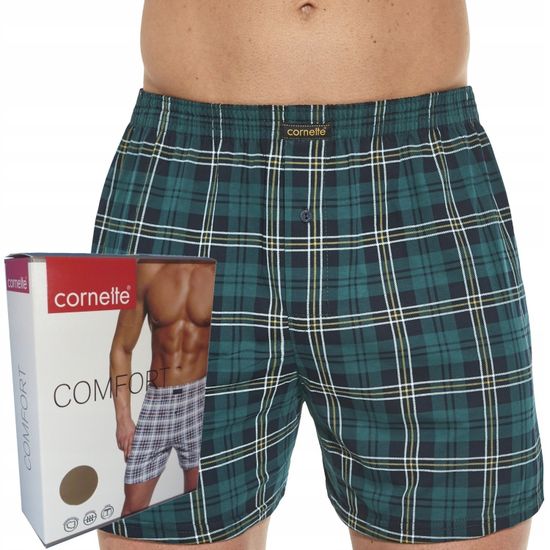 Трусы мужские семейные Cornette Comfort 002/245, зелёные в клетку