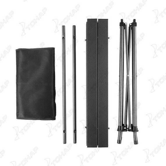 Стол складной 70x70x70см с отделом под посуду столешница алюминий (PR-MC-606) PR