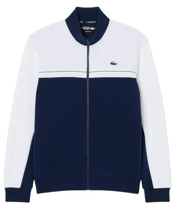Мужская теннисная кофта Lacoste Sport Zipped Colour-Block - navy blue/white