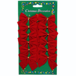 Бант на елку 5 см ( набор 12 шт)"Красный Бархат"