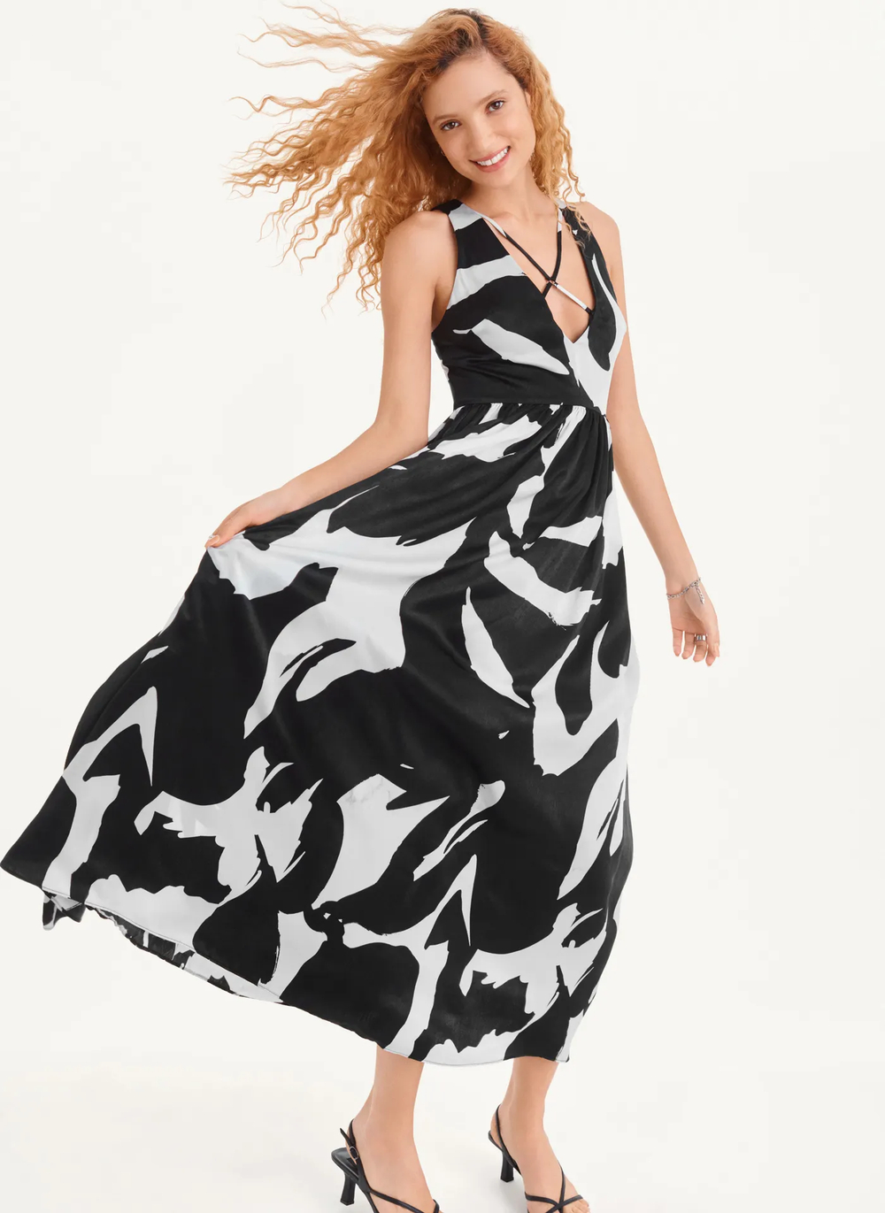 Женское платье DKNY Printed Maxi