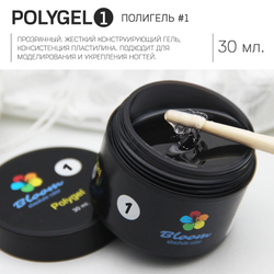 Bloom PolyGel - Полигель для наращивания ногтей №1 Прозрачный, 30м