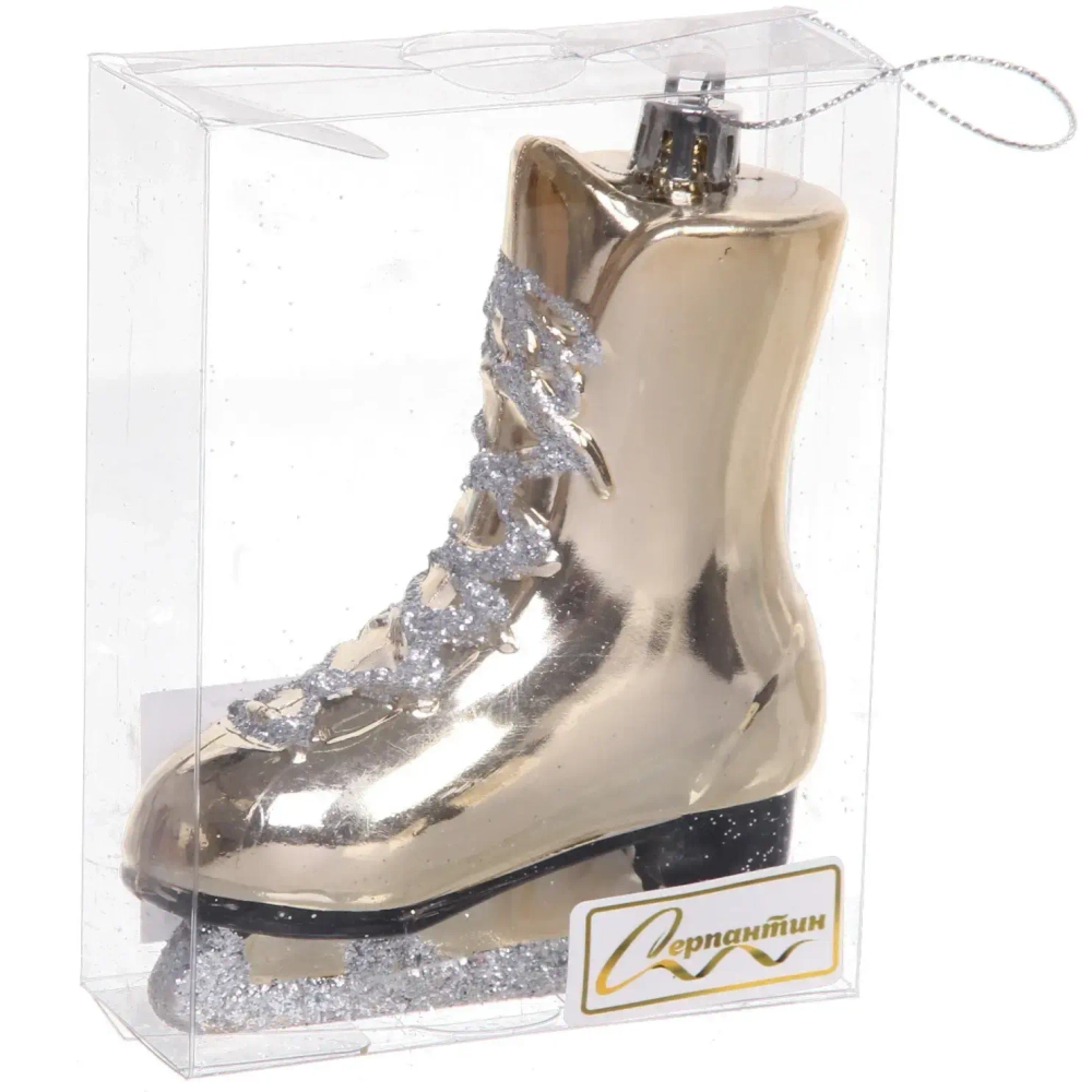 Ёлочная игрушка «Сказочный конёк» 8,5*3,5*11 см, шампань