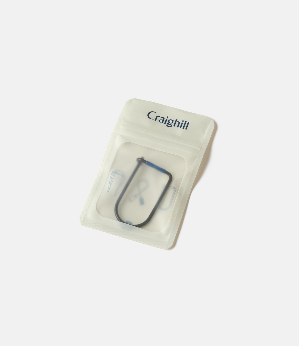 Craighill Wilson Carbon Black Enameled Blue — ключница из стали