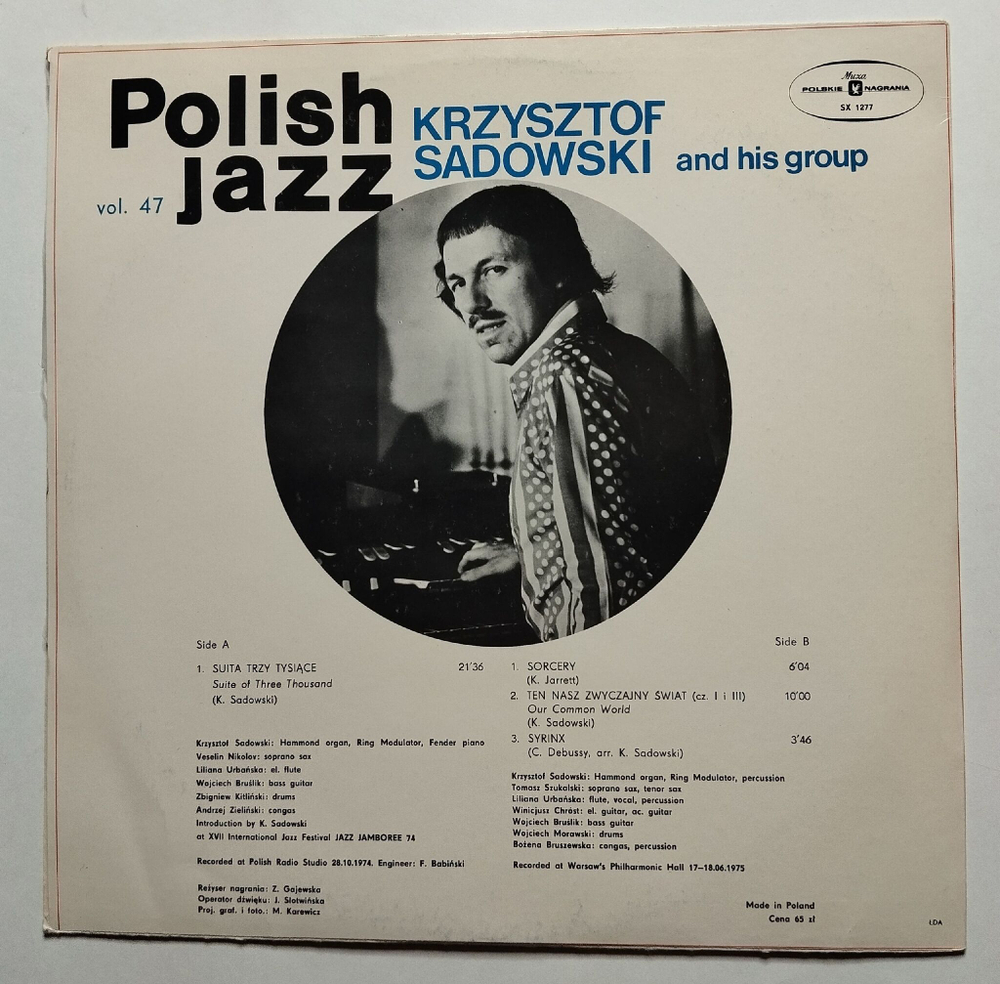 Винтажная виниловая пластинка LP Krzysztof Sadowski And His Group Three Thousands Points (Польша 1975)