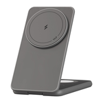 Складная зарядная станция MagSafe VLP Alum Power Pro для iPhone, Apple Watch и AirPods (Qi2) Беспроводная зарядка: Qi 15 Вт, Qi 5 Вт, магнитное крепление для зарядки Apple Watch (Qi 3 Вт). Проводная зарядка: нет. Сертификация Qi2. Отсутствует LED-индикаци