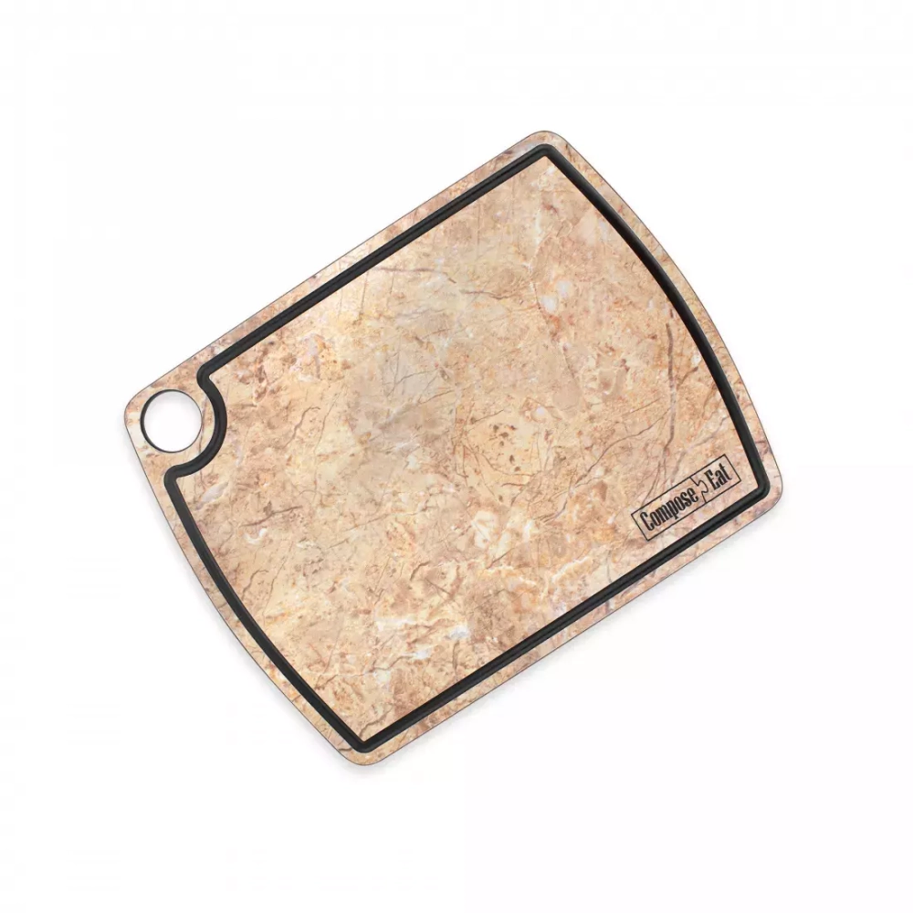 Доска разделочная c желобом 29х22см ComposeEat Fashion оникс светлый