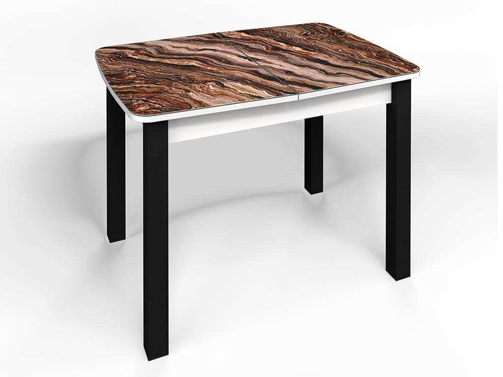 Стол СМ-8 Флорида ноги окрас квадратный белый/черный