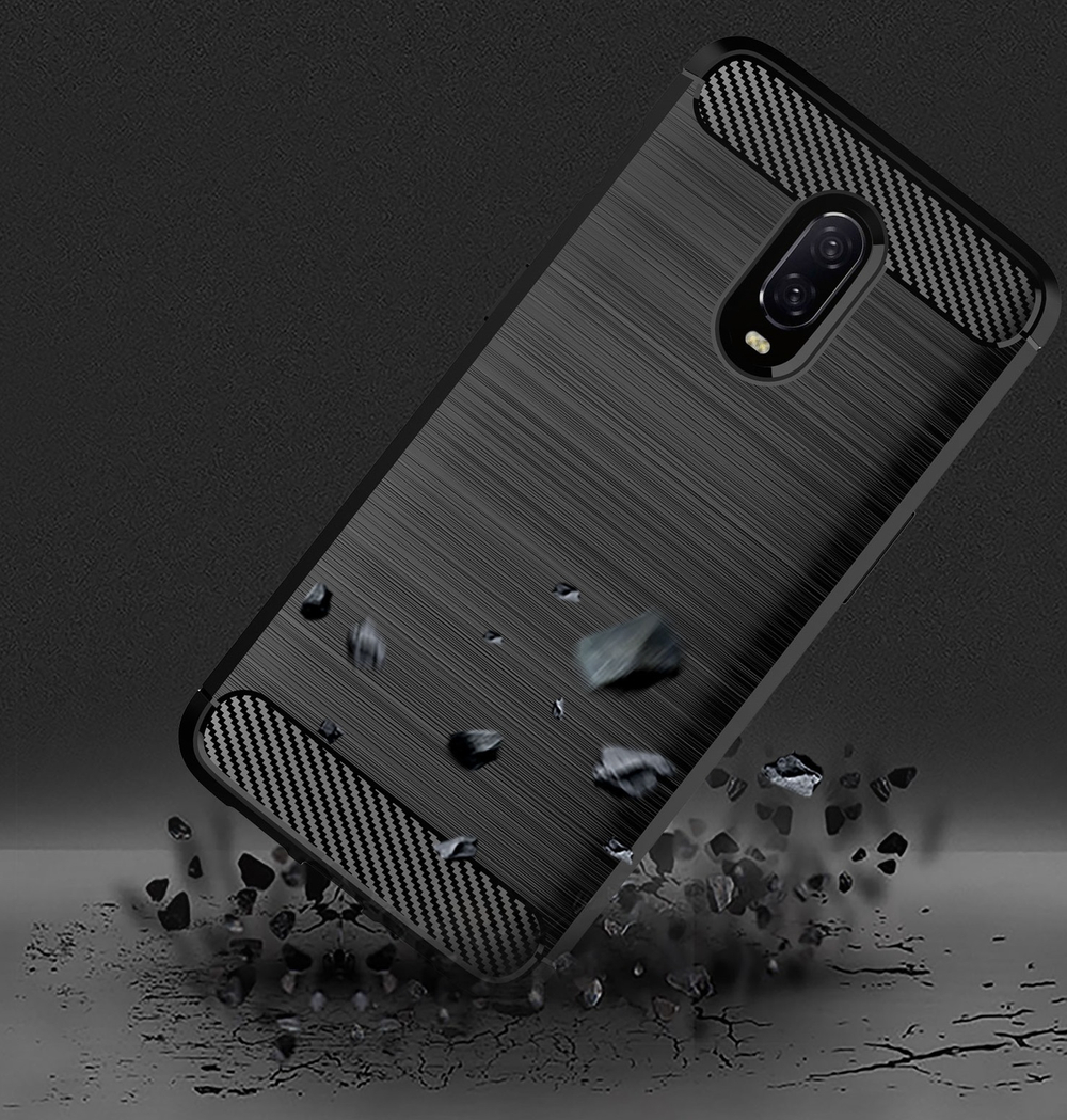 Чехол для OnePlus 6T цвет Black (черный), серия Carbon от Caseport